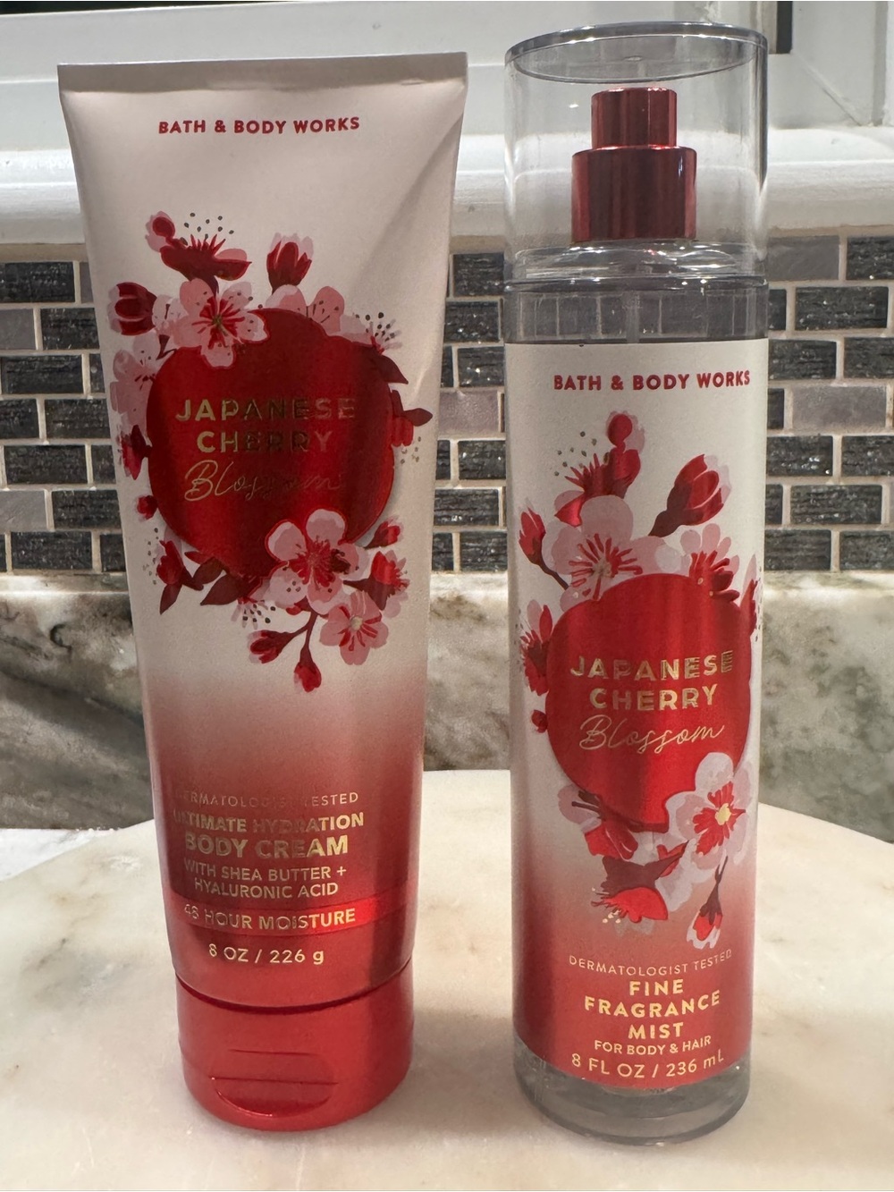 Bath & Body Works Japanese Cherry Blossom Body Cream & Mist for Body & Hair